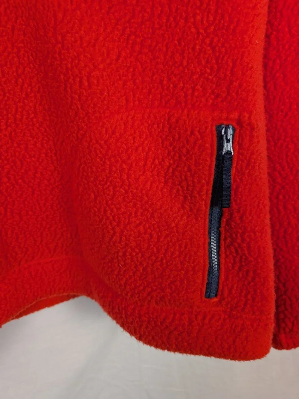 J Crew Red Polartec‎ Sherpa Half Zip Pullover Jacket M Relaxed Fit Winter Cozy